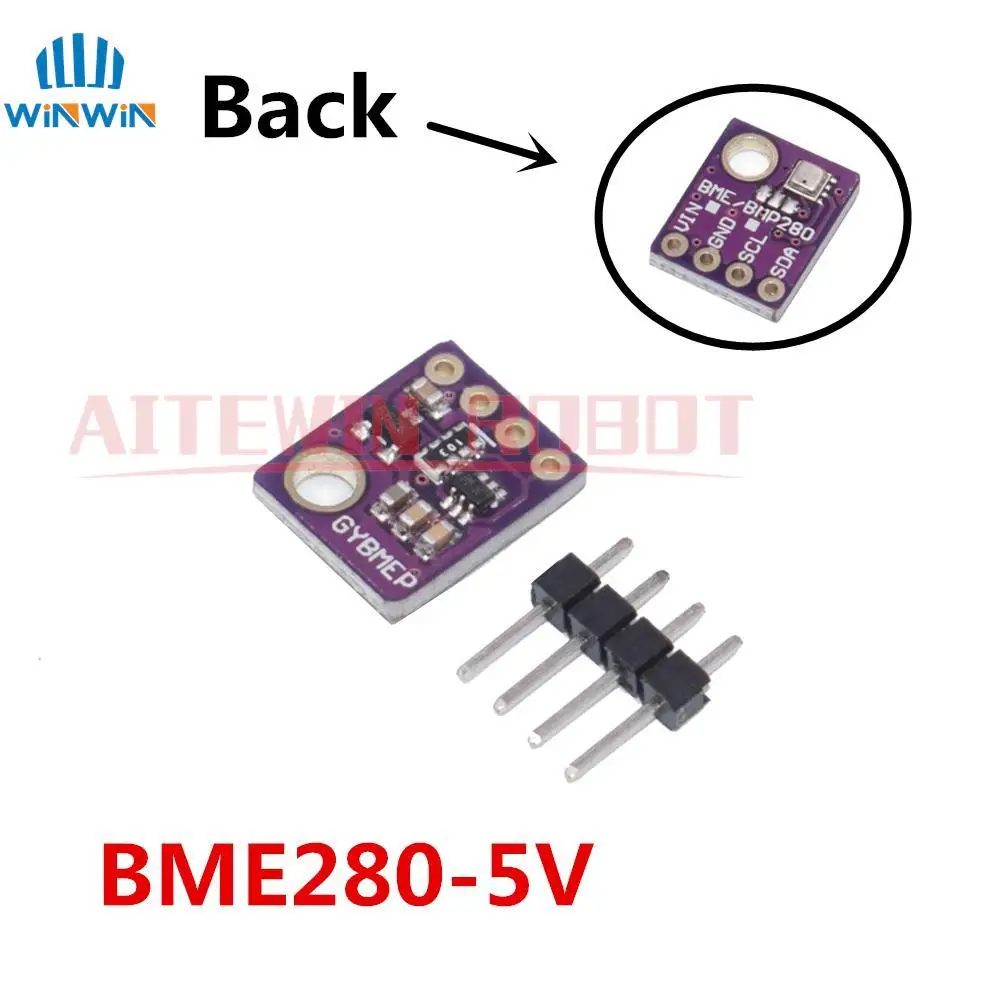 Sensor Module Arduino Sensor Module BME280 3.3V 5V Digital Sensor Temperature Humidity Barometric Pressure Sensor Module I2C SPI 1.8-5V BME280 sensor module