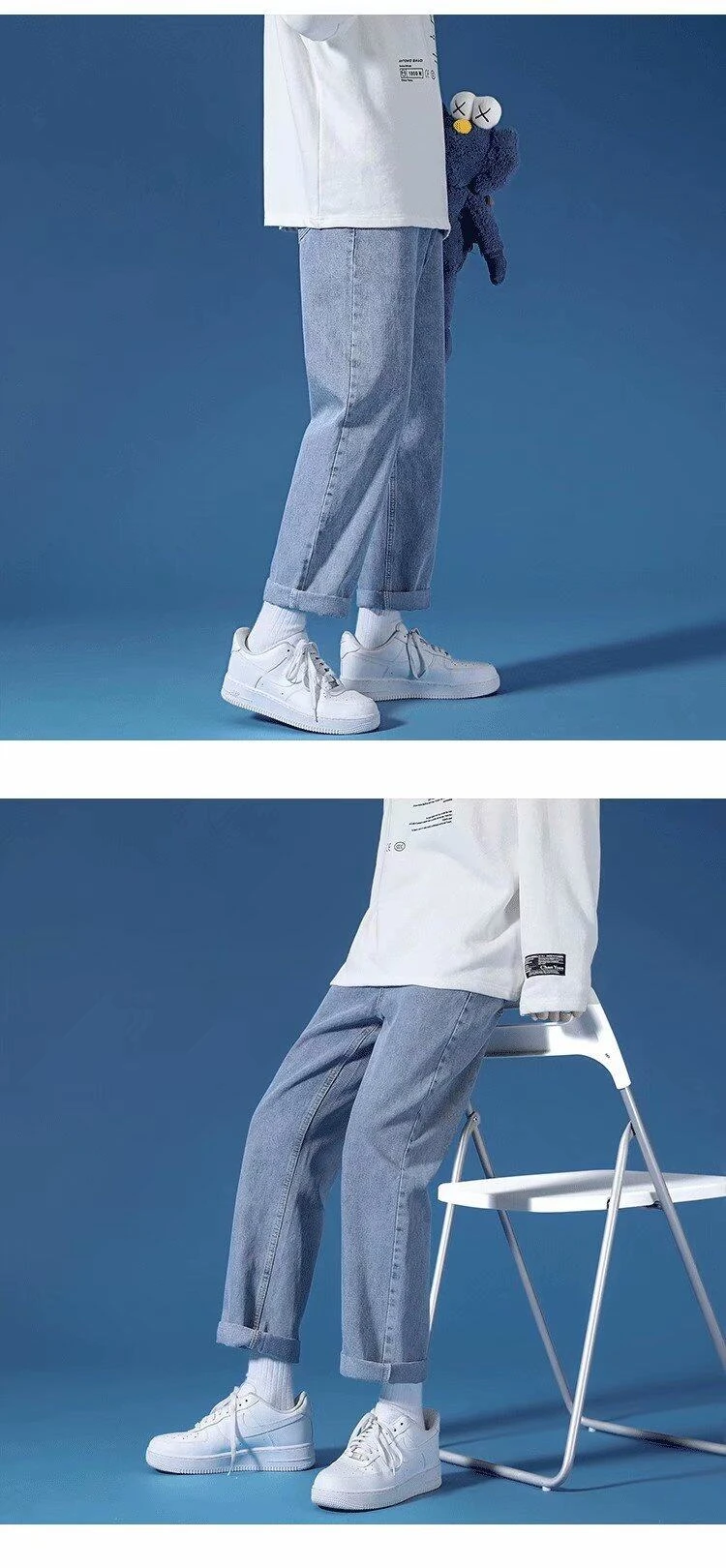 Men Jeans 2022 New Spring Streetwear Harajuku Loose Wide Leg Trousers Men Fashion Casual Y2K Hip Hop Korean Cotton Men Pants mens jeans sale