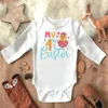 My 1st Easter Newborn Baby Spring Summer Rompers Infant Body Long Sleeve Rabbit Jumpsuit Easter Outfits Toddler Boy Girl Clothes 4