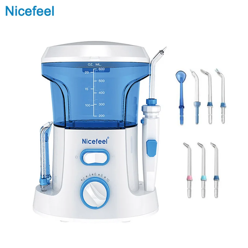 

600ML Household Waterpluse Hygiene Water Flosser Calculus Remover Dental Floss Oral Irrigator Teeth Whitening With 7 Nozzles