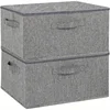 Large Capacity Fabric Storage Boxes with Lids and Handles - Foldable Covered Bins for Clothes, Toys - for Closet, Bedroom, Home 4