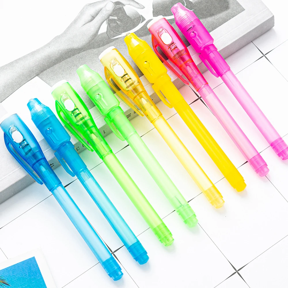 

1/5/10pcs Invisible Disappearing Ink Pen Marker Writer with UV Light Activity Entertainment for Kid Party Favors Ideas Gifts