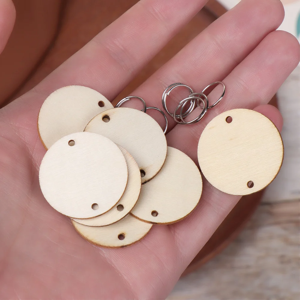 Description Picture 6 of item50pcs Wooden Circle Discs Tags with Holes Ring Clips for Birthday Reminder Calendar Chore Board Plaque DIY Decoration Art Crafts