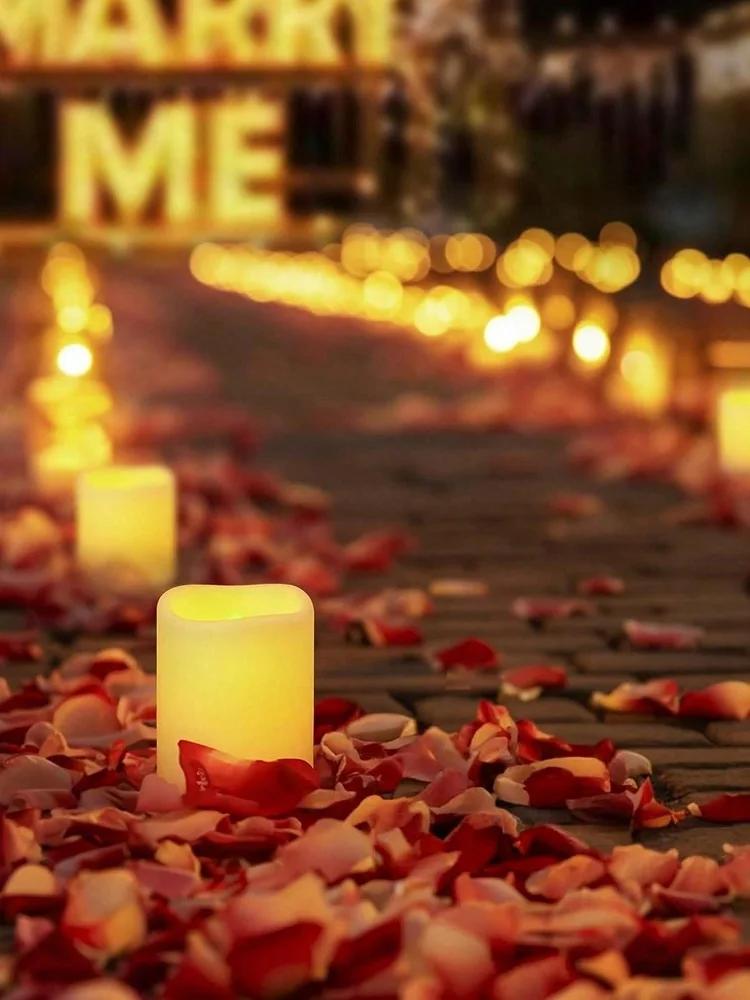 Flickering LED Ivory Electronic Candle, Flameless Tealight Candle, Battery Operated LED Tealight Candle, Ideal for Weddings, Tab - Image 2