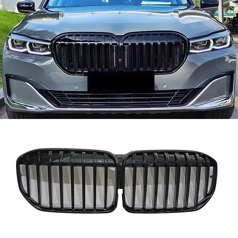 

Глянцевая черная Решетка переднего бампера для BMW 7 серии G11 G12 730i 740i 750i 740e 730d 2019-2022 ABS, сменные грили, Стайлинг автомобиля