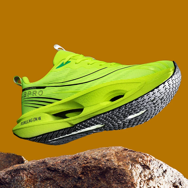 Chaussures de running homme route stables lacets en tissu_voghion.com