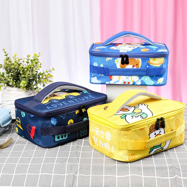 Cooler Lunch Bag Kids Cartoon Girls Boys Portable Thermal Food