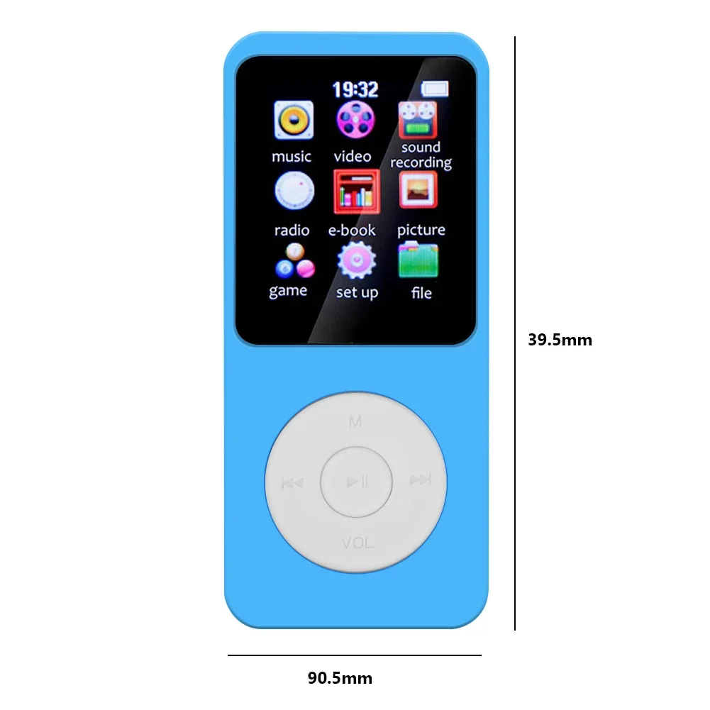 MP3 MP4 Music Player Bluetooth-compatible 5.0 1.8 Inch Color Screen MP3 MP4 Walkman Suppprt TF Card Audio Recorder for Windows 8