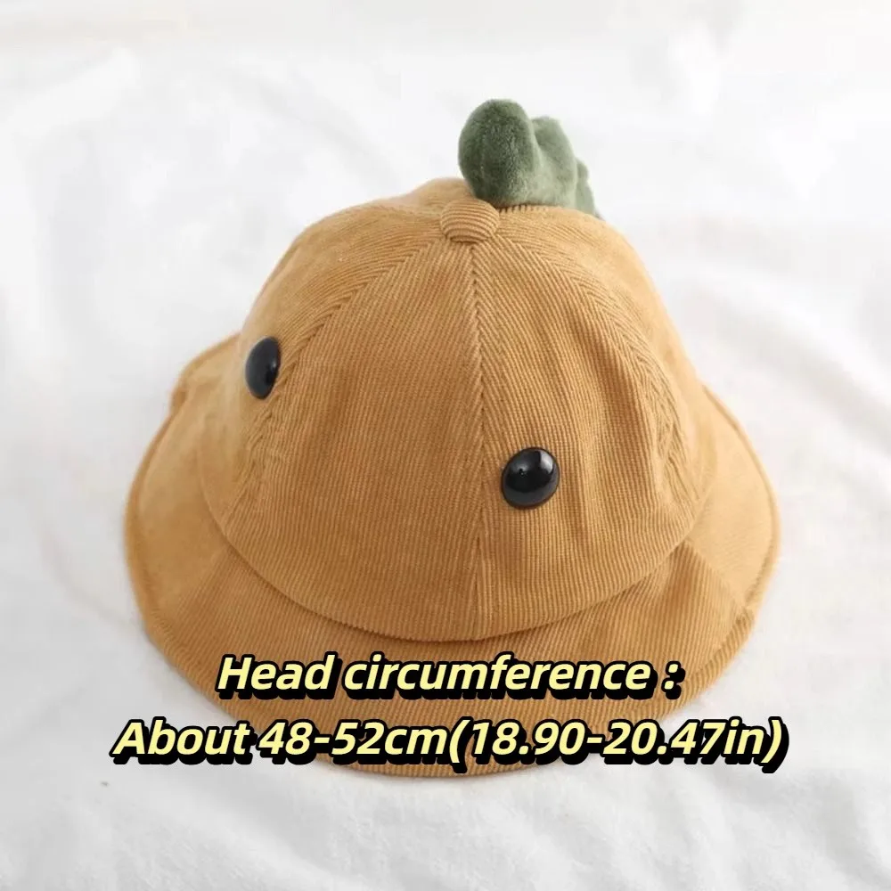 3D Design Dino Baby Fisherman Hat Cute Style Warm Material Dinosaur Toddler Bucket Hat Cartoon Unisex Design Baby Fisherman Cap