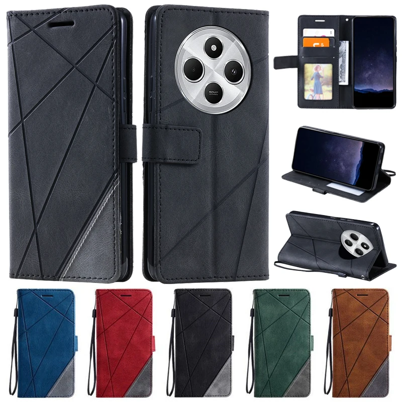 Luxury Flip Wallet Leather Case for Poco C75 - Premium Phone Cover and Organizer