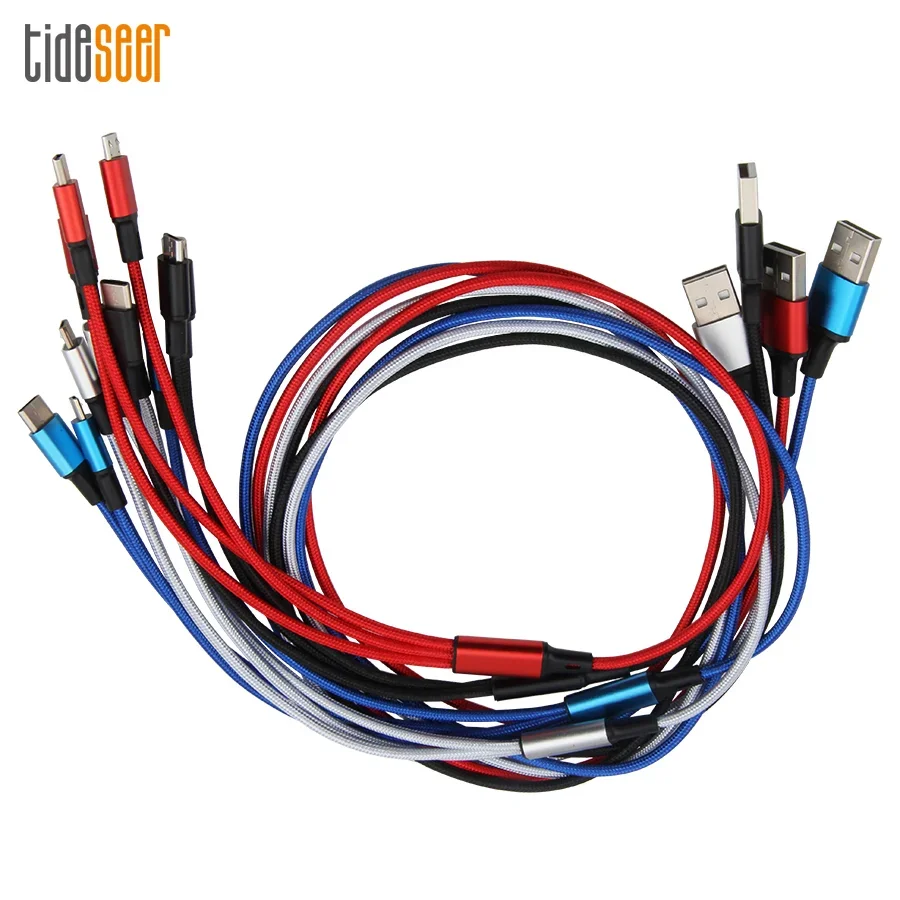 

3 в 1, USB-кабель для быстрой зарядки, 120 см