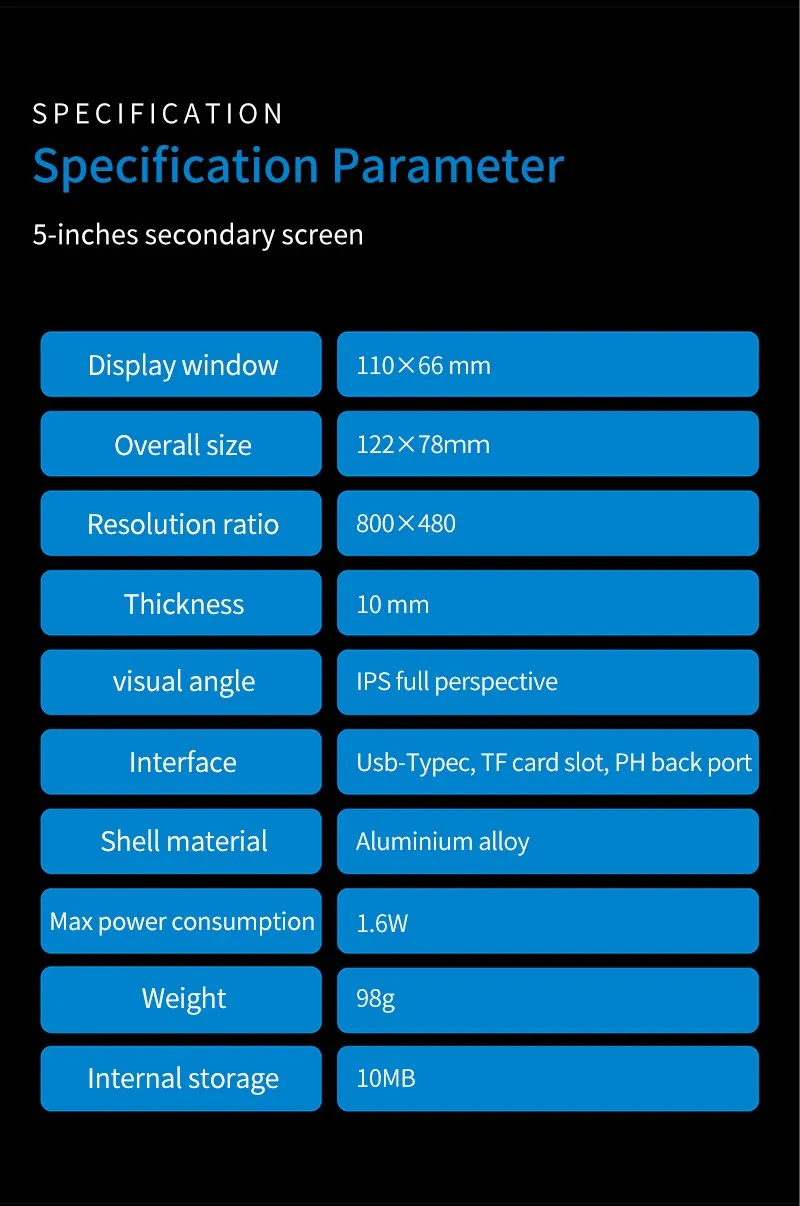 8.8 5 3.5 Polegada IPS Tipo-C Tela