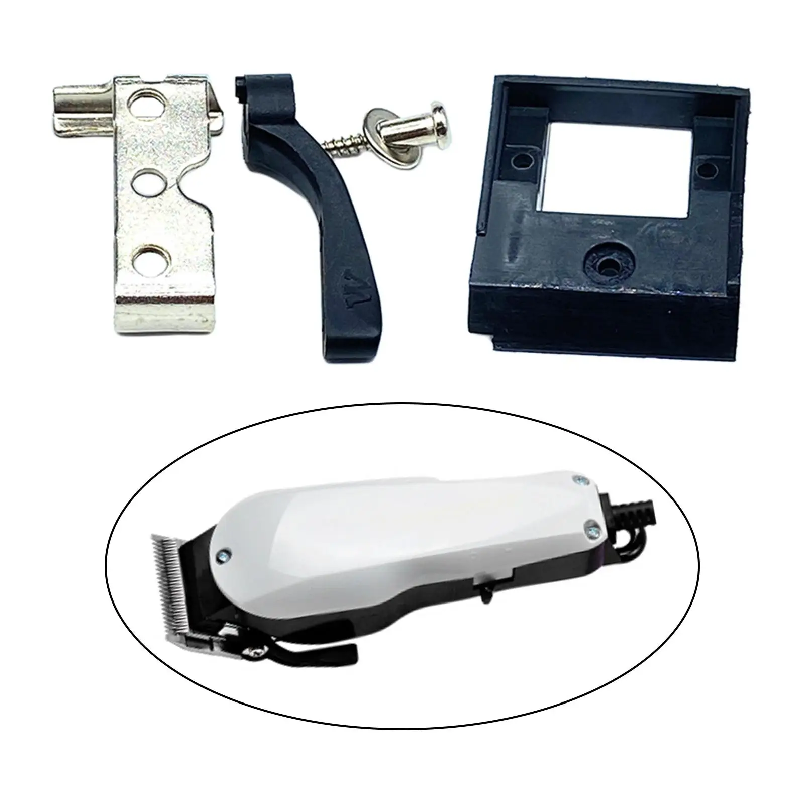 1SetHairClipperSwingHeadGuideBlockReplacementBlackPartsElectricHairCuttingMachine