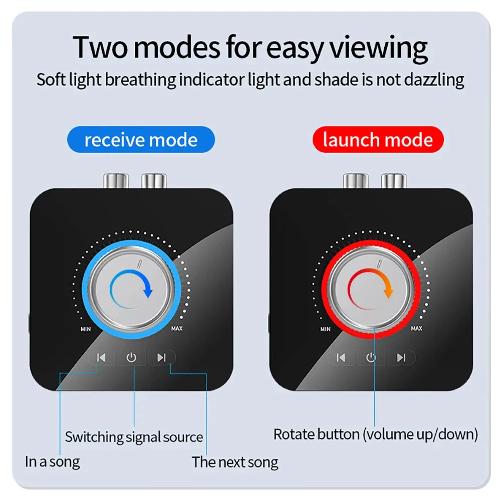 블루투스 5.4 수신기 송신기 3.5mm AUX RCA TF/U-디스크 잭 스테레오 무선 오디오 어댑터 LED 디스플레이 차량용 키트 TV PC