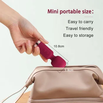 Mini Vibrator with Female Clitoris Stimulator Sex Toys for Womans AV Magic Wand for Adult 18 Masturbator Siliconen Dildo Erotic 2
