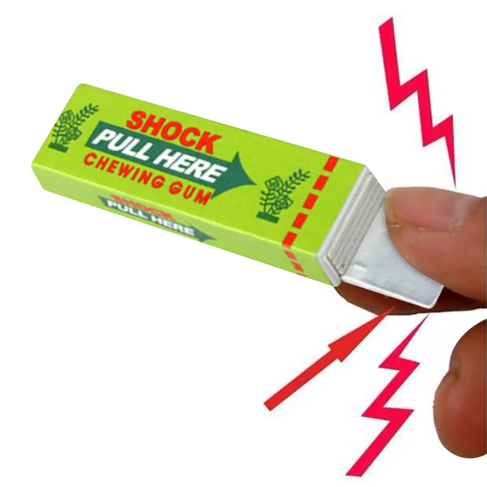 Electric Shock Joke Chewing Gum Pull Head Shocking Toy Gift Gadget Prank Trick Gag prank scare box,electric shock pen toy,prank gift