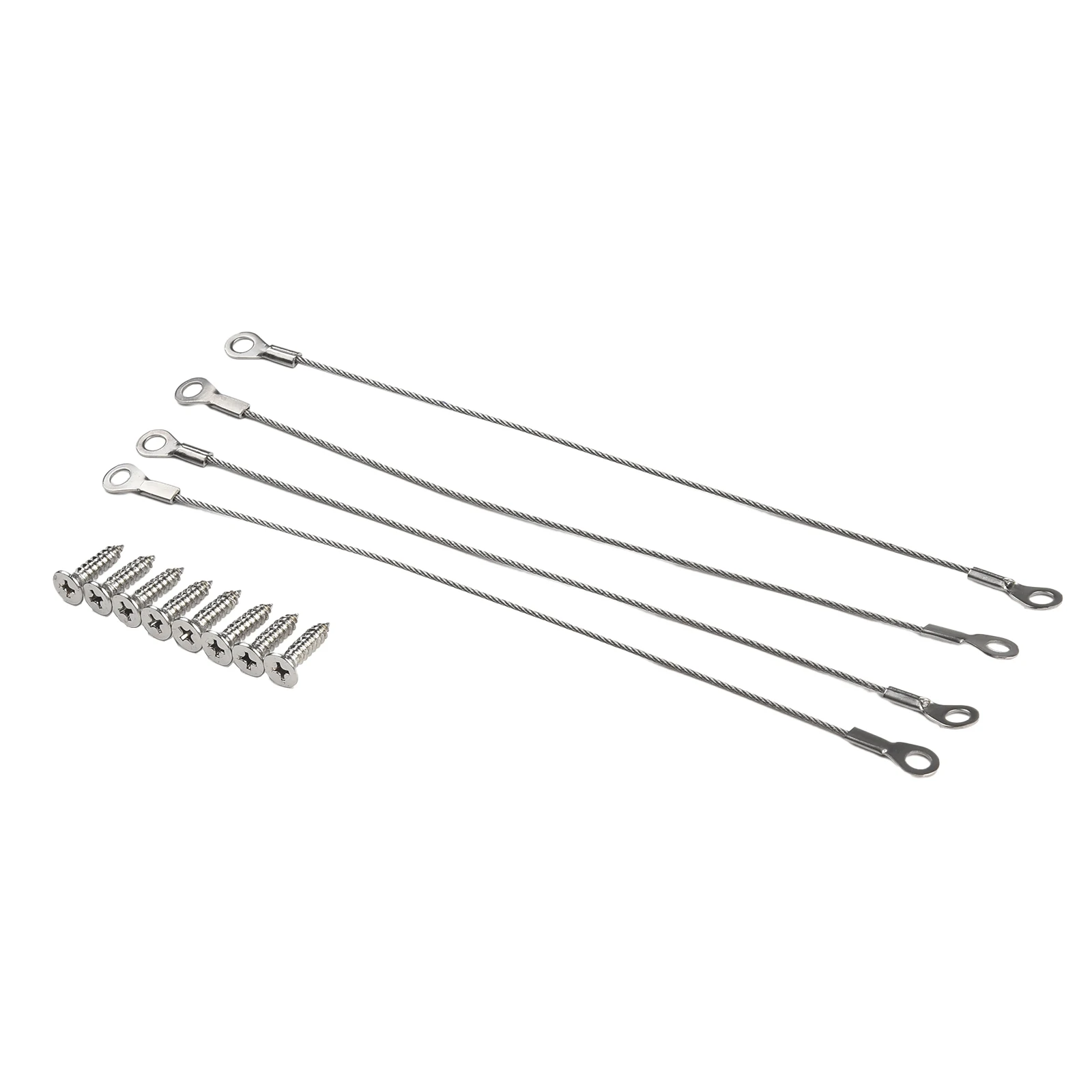 4pcs Stainless Steel Door Cabinet Restraint Braided Cable Hinge Limiter Swing Opening Angle Flexible Braided Limiter