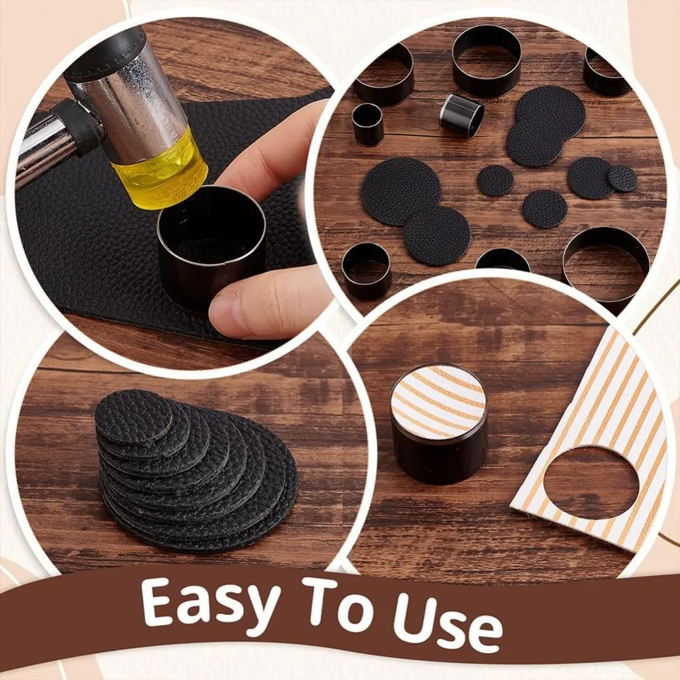 Oval Leather Punching Die Set, Alloy Steel Hard To Deformation Hole Hollow Punch Cutter Kit For Wallets For Diy Processing