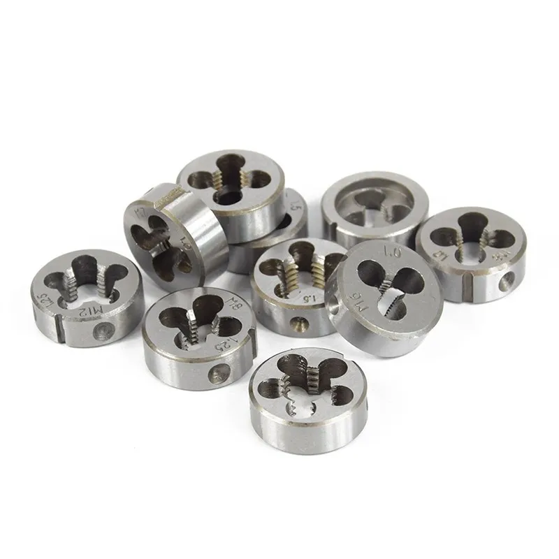 XCAN 6/8/11pcs Metric Die Wrench Sets Circular Die Kit Screw Thread Taps Hand Tapping Tools