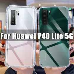 Crystal Clear Shockproof Phone Case - Transparent TPU Cover, Anti-Scratch Protection for Huawei P40 Lite 5G (Clear)
