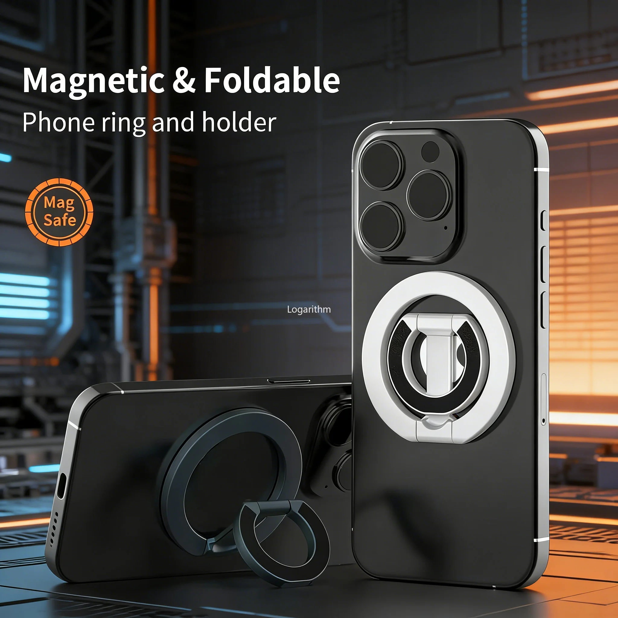 Magnetic Dual-Sided 360° Rotating Ultra-Thin Foldable Portable Phone Stand