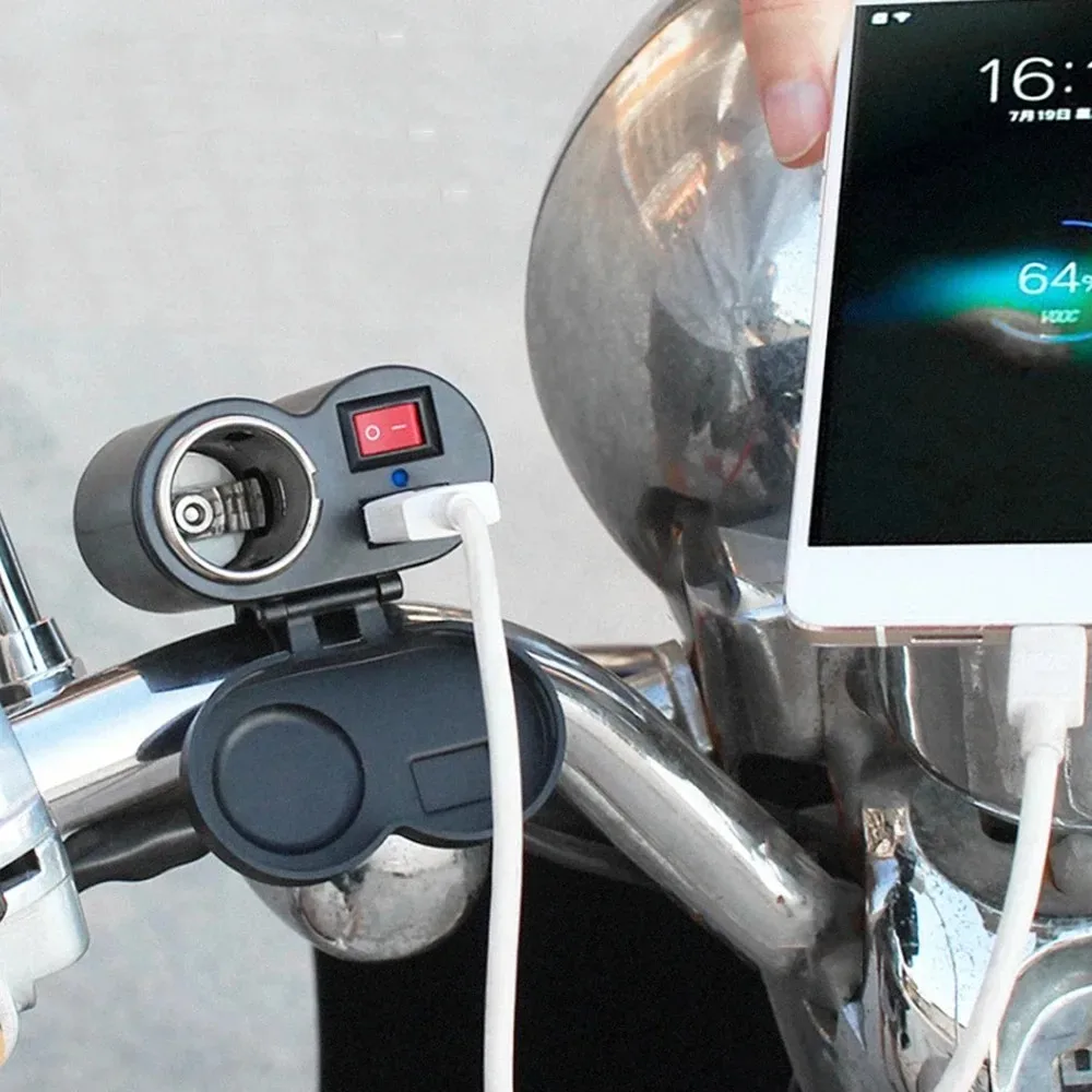 Motorcycle Handlebar USB Charger Waterproof