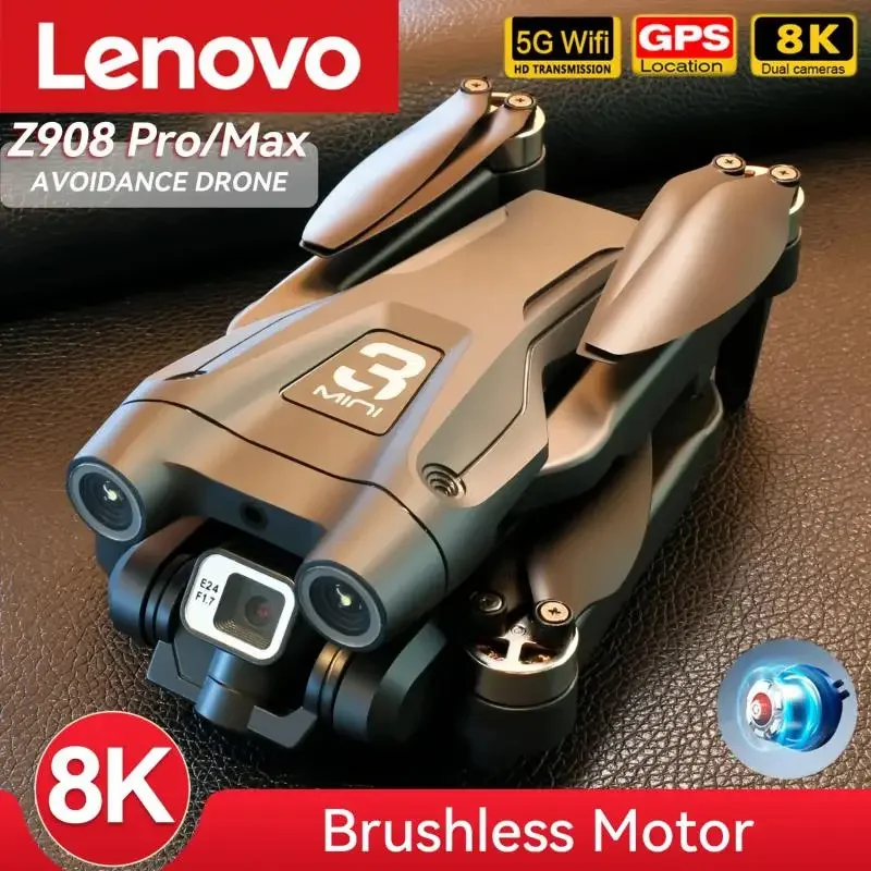 Lenovo Z908Max Drone 8K 5G Gps Professionale Hd Fotografia Aerea Dual-Camera Omnidirezionale Evitamento Ostacoli Quadrotor
