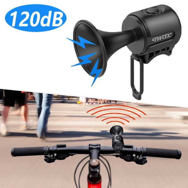 Klaxon de vélo électrique, alarme de klaxon de vélo 120db, cloche