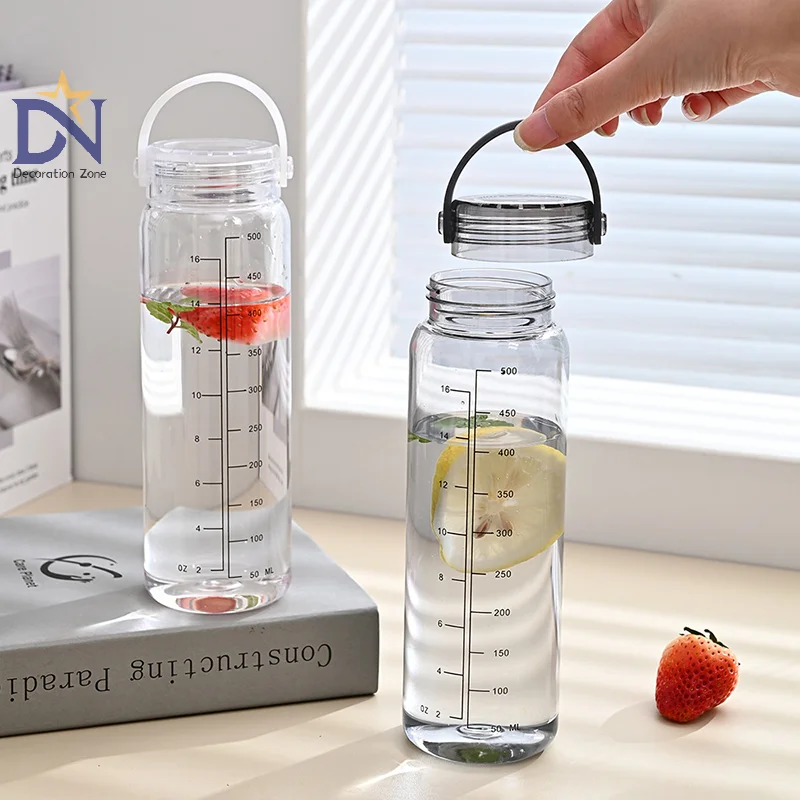 

Simple Water Bottle Personalized 580ml Portable Creative Portable Cup Leak Proof Heat-resistant Plastic Sport Bottle