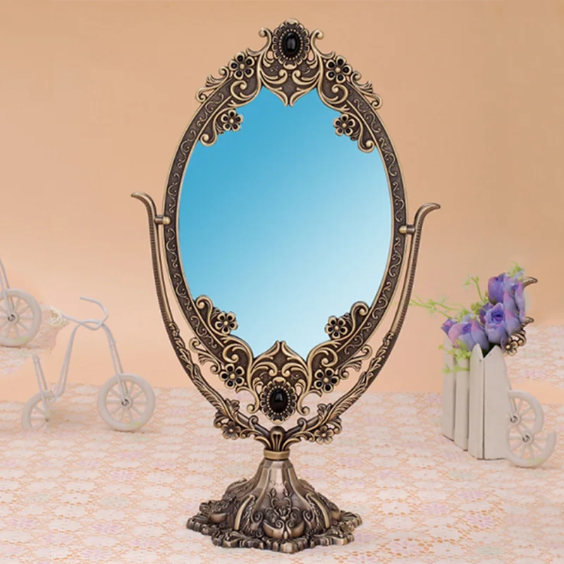 

Double Face With 360 Degree Rotating Mirror Home Decoration Makeup Mirror Frame Decorative Table Mirrors Desktop Mirror J031