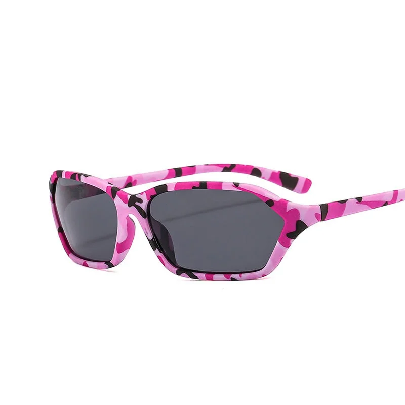 

Солнцезащитные очки в стиле ретро UV400 для мужчин и женщин, винтажные Асимметричные камуфляжные аксессуары «кошачий глаз» в стиле пилот, уникальные, в стиле панк, 2023