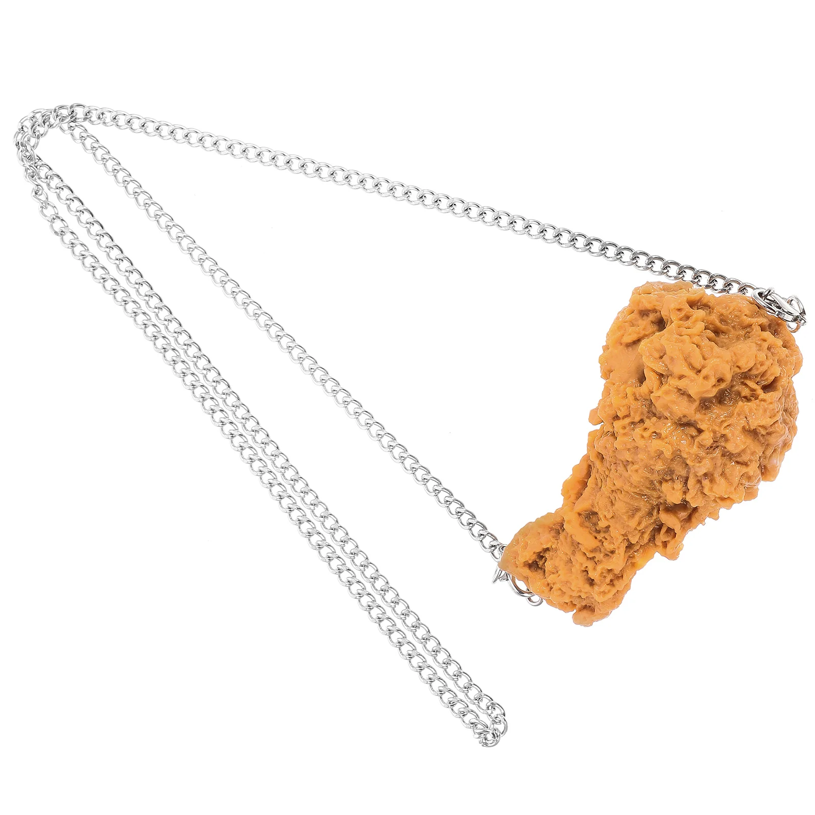 

Simulation Fried Food Pendant Necklace Decorative Food Neck Chain for Hip Hop Party Favor (Chicken Leg)