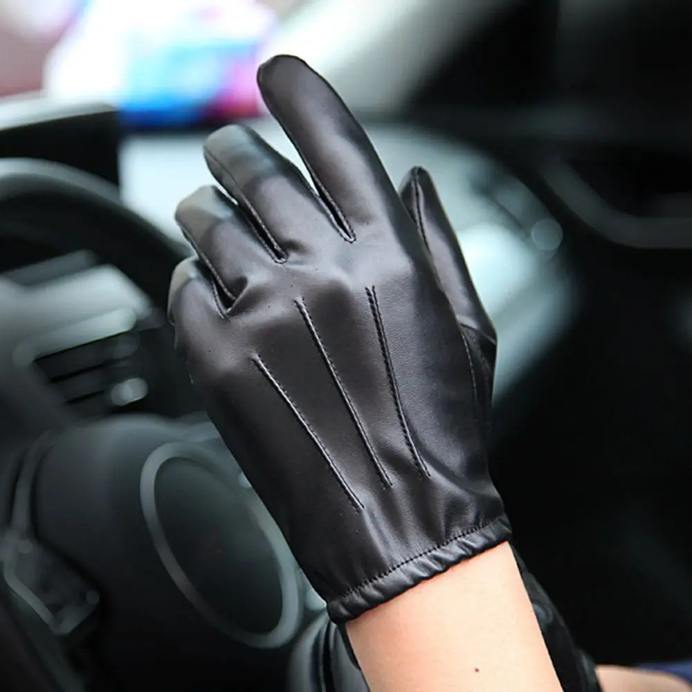 

Luxury Winter Keep Warm Waterproof Outdoors Men Leather Mittens Fashion Accessories Full Finger Gloves Touch Screen Gloves