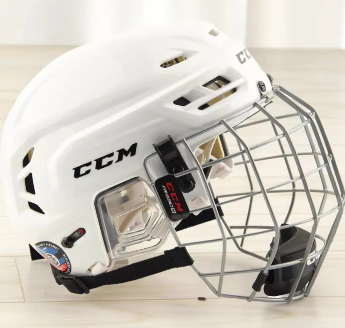 Hockey Sports Protective Helmet  Outdoor Protective Competition Headgear Gear Black/Yellow/Red/White/Navy Blue/Pink - 2