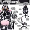 Ergonomics Gaming Chairs with Massage Lumbar Support and Headrest, Computer Chair with Armrest, 360°Swivel Seat. Gaming Chairs 6