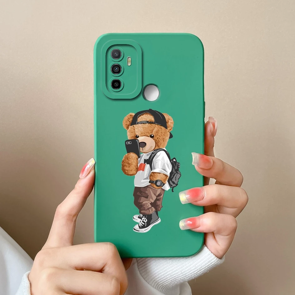 Shockproof Silicone Astronaut and Floral Phone Case with Camera Protection