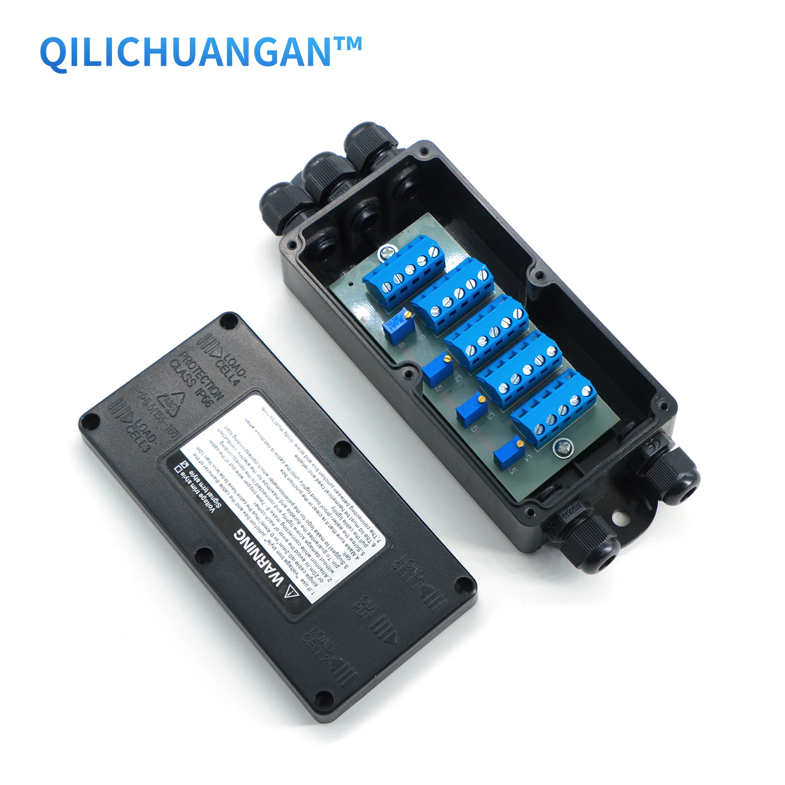 4 in 1 Load Cell PVC Shell Junction Box Amplifier with Multiple Protections Connection 1-4 Sensors Belt Weighing Tower