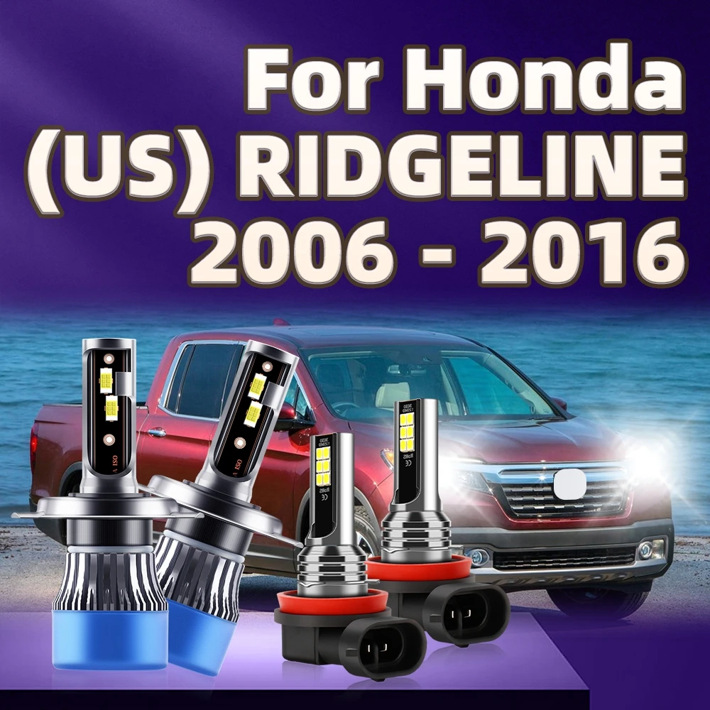 

LED H4 H11 Car Headlight 38000LM Automobile Fog Light Kit For Honda (US) RIDGELINE 2006 2007 2008 2009 2010 2011 2012 2013-2016