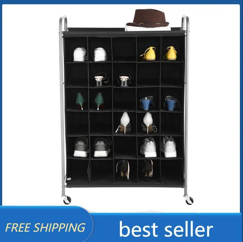 

Mainstays 6 tiers 30-Pairs Shoe Organizer, Shoe Racks ,Shoe Cabinets ,Black