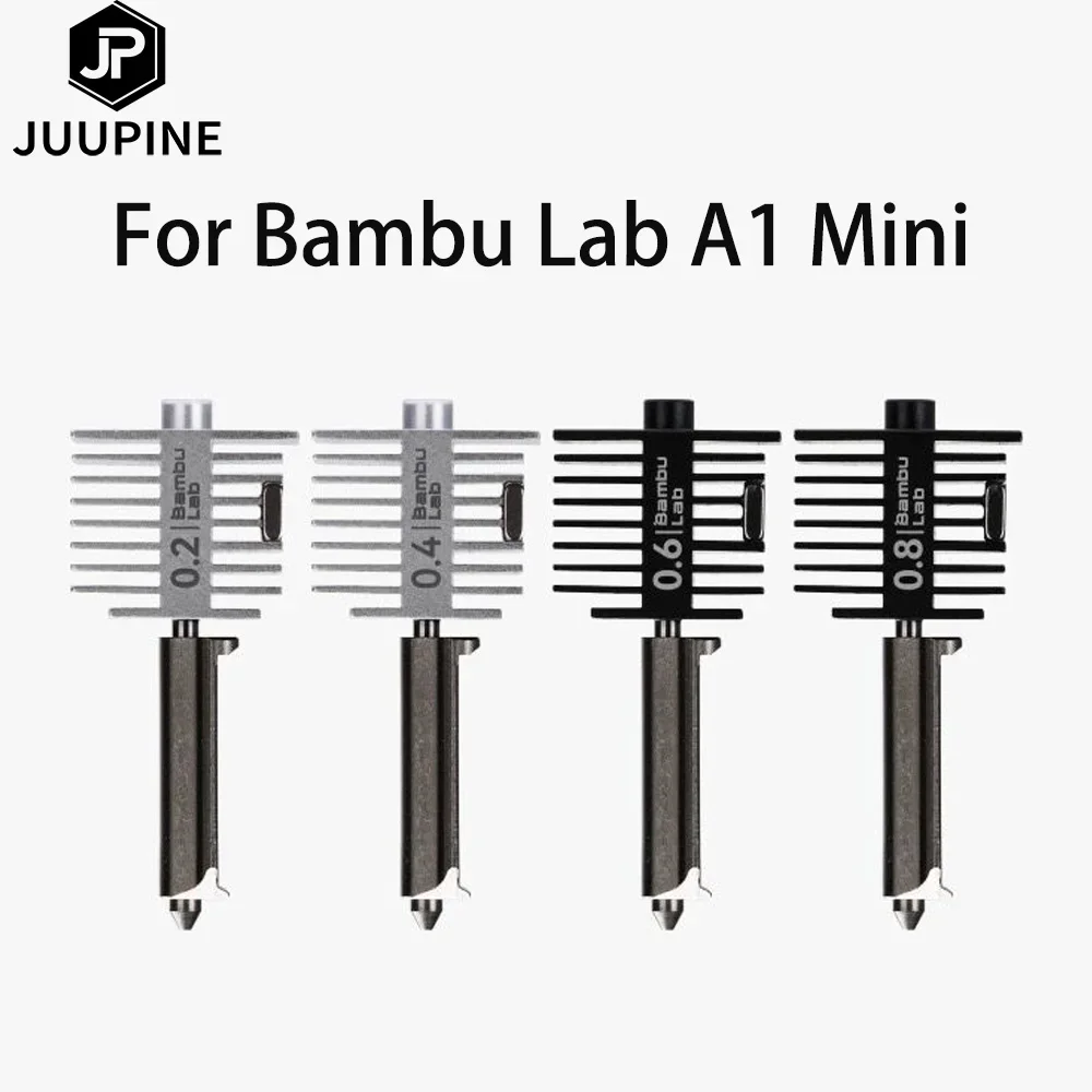 

Bambu Lab A1 mini Nozzle Assembly Hotend Kit 0.2MM 0.4MM 0.6MM 0.8MM Hardened steel for Bambu Lab 3D printer Accessory