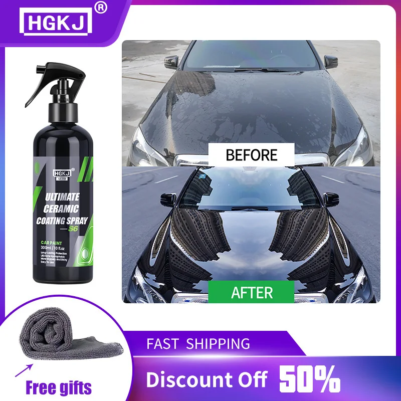 Car Ceramic Coating Body Polish Spray Paint Care Mirror Shine Car Nano ...