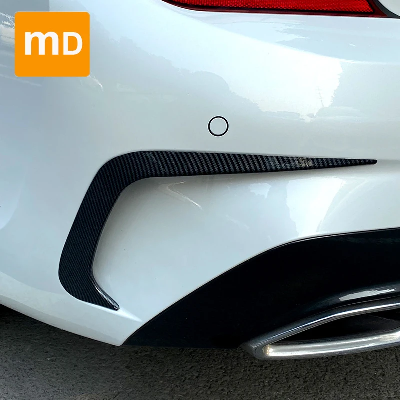 

Глянцевый черный Задний бампер для 2019 + BMW 3 серии G20 318i 320i 330i, декоративные клыки, комплект кузова, защита, обновленные автомобильные аксессуары