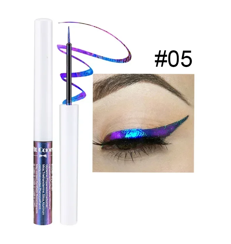 Shiny Metallic Eyeshadow Liner Chameleons Multi Chrome Eyeliner Liquid Pearl Gloss Color Aurora Eyes Make up Glitter Pigment 1pc liquid eyeliner,eyeshadow eyeliner