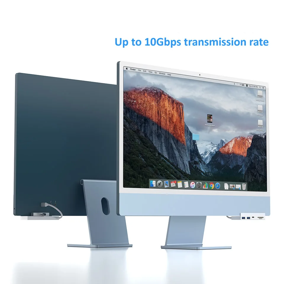 Grampo-tipo Usb 3.0 Hub para Imac 20232023 Adaptador Externo de Alumínio Multi Portas Usb Divisor com Cartão sd tf para Computador Unibody - Imagem 4