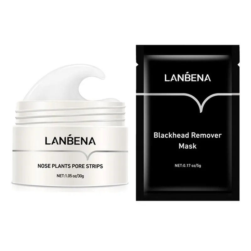 

LANBENA Blackhead Remover Cream Paper Plant Pore Strips Nose Acne Cleansing Black Dots Peel Off Mud Mask Treatments Skin Care