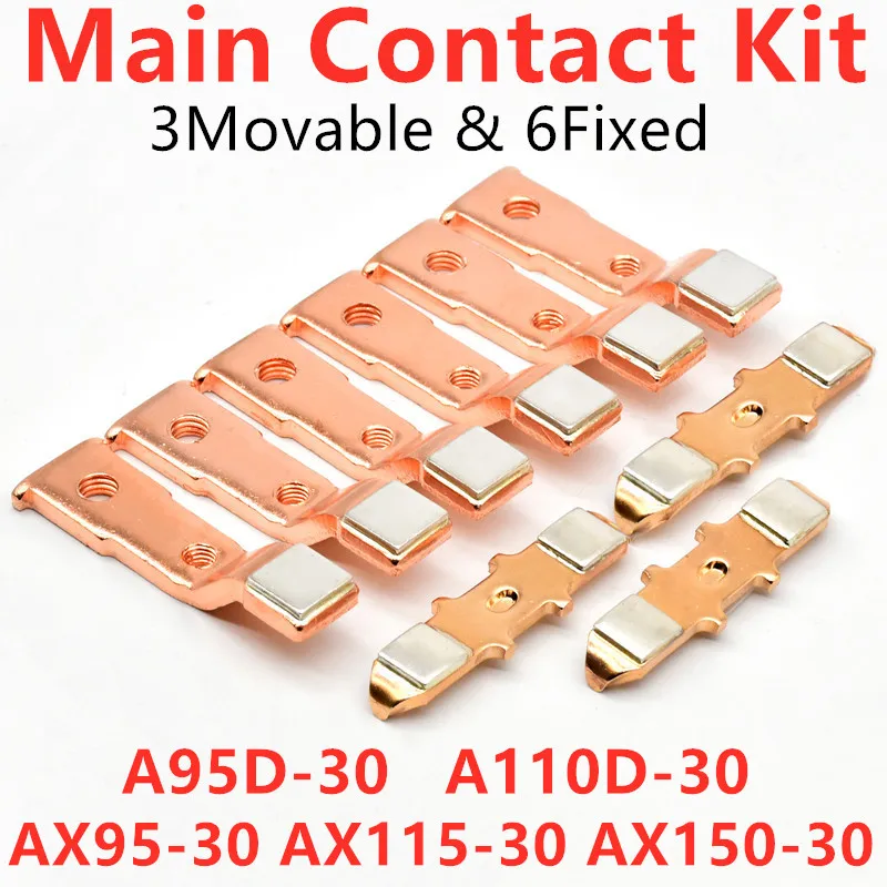 

Main Contact Kit For AX95-30 AX115-30 AX150-30 A95D-30 A110D-30 Moving And Fixed Contacts AC Contactor Contact Set Accessories