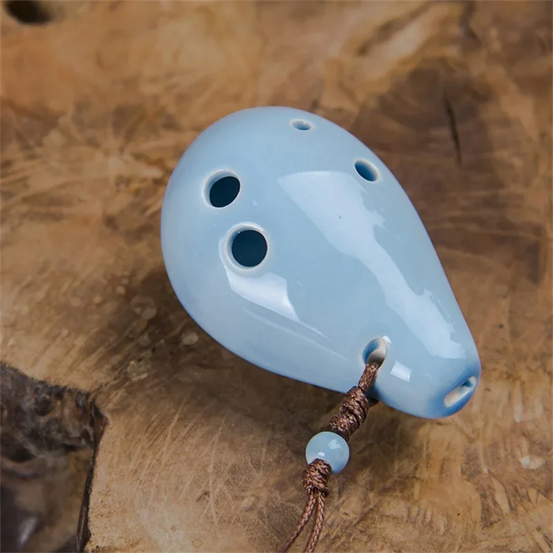 Small Flute Color Clay Ocarina 6 Holes Portable Whistle For Children