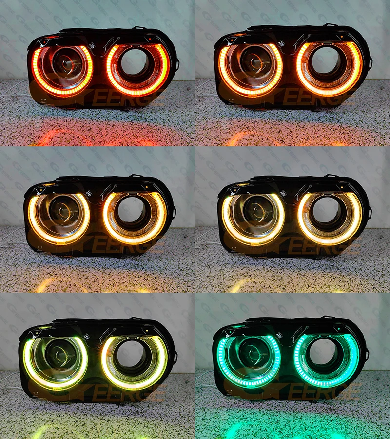 CHALLENGER LEDライト For Dodge Challenger 2015 - 2023 Multi Color RGB LED Angel Eyes