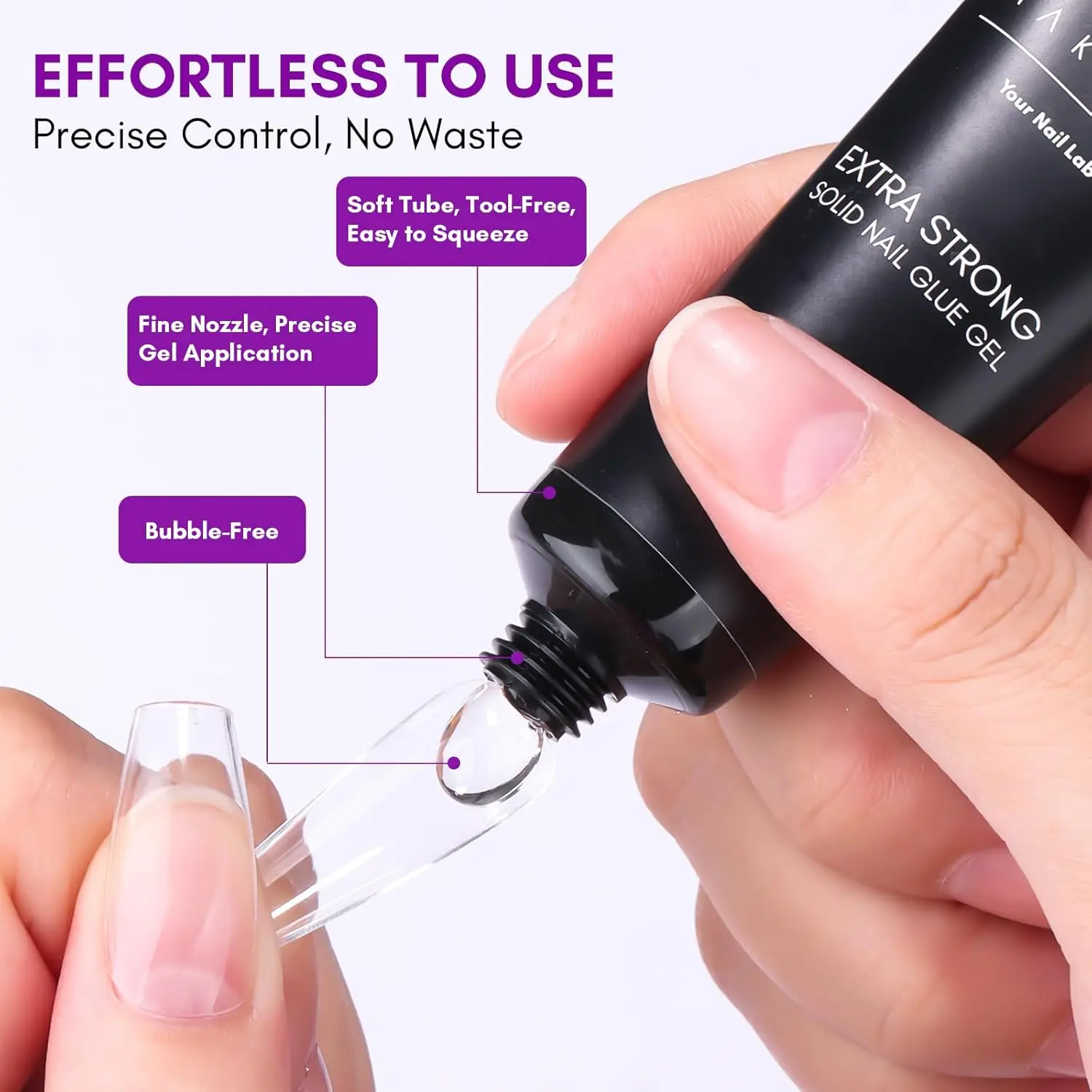 Makartt Nail Glue with Nail Glue Remover Kit: Super Strong Solid Nail Glue Gel for Press on Nails and Nail Tips Art Supplies 3