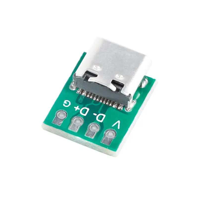 USB 3.1 타입 C 커넥터 보드 DIY 시리얼 기본 브레이크아웃 암 커넥터 USB 타입 C 브레이크아웃 보드(PCB 컨버터 보드 포함)